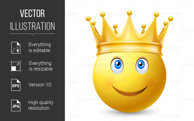 Yellow Smiley Face - Vector Image
