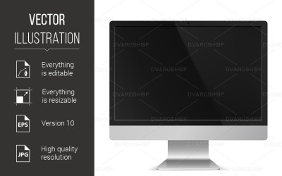 Computermonitor - Vector Afbeelding