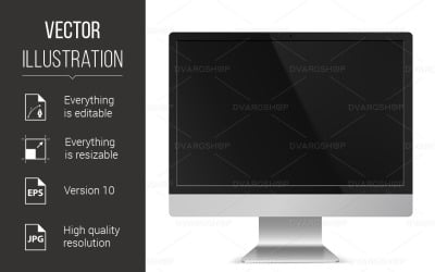 Monitor komputera - grafika wektorowa