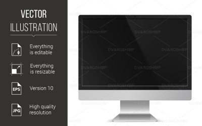 Monitor počítače - vektorový obrázek