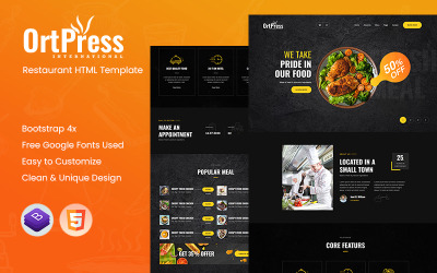 Ortpress - Restaurant Website Template