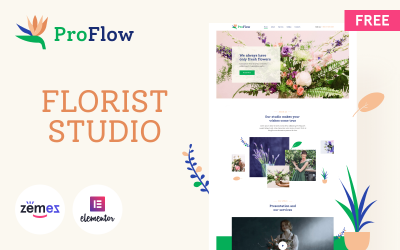 ProFlow - Thème WordPress gratuit pour boutique de fleurs, livraison de fleurs et création florale