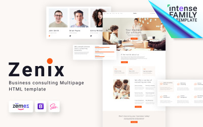Responsive Zenix - Business Consulting HTML Web Sitesi #117596