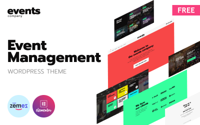 Responsywny motyw WordPress Events Company - Free Modern Event Landing Page Platform WordPress Theme #117598