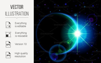 Space Background - Vector Image