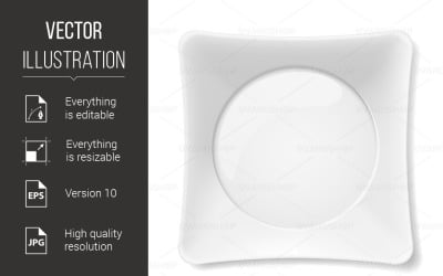 White Plate - Vector Image