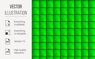 Abstract background with squares in green - Vector Image
