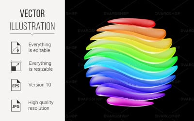 Abstract Colorful Sphere - Vector Image