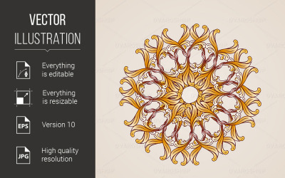 Brown Circular Element - Vector Image