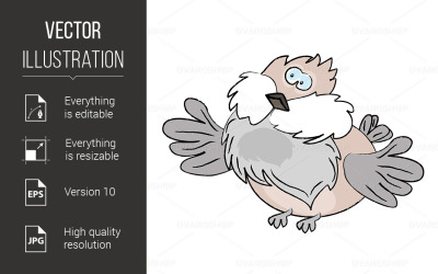 Cartoon Sparrow - vektorbild