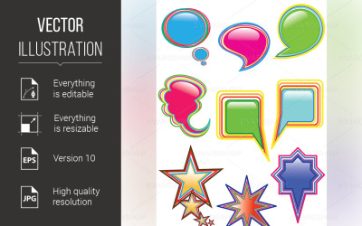Collection of color web elements - Vector Image