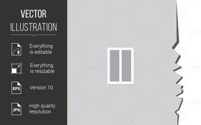 Crack on the side of the house with a window - Vector Image