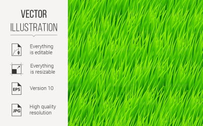 Fresh Grass Seamless - Vector Image