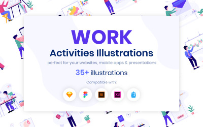 Werkactiviteiten - illustratie