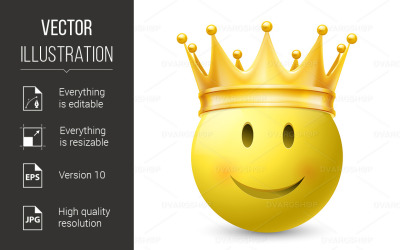 Yellow Smiley Face - Vector Image