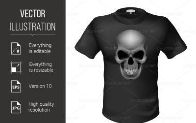 Black  T-shirt - Vector Image