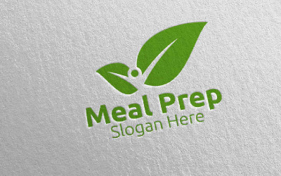 Eko Yemek Hazırlama Sağlıklı Yemek 17 Logo Şablonu