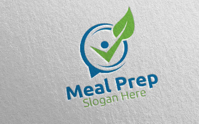 Eco maaltijd Prep gezonde voeding 18 Logo sjabloon
