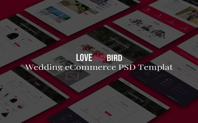 LoveBird - Bruiloft eCommerce PSD-sjabloon