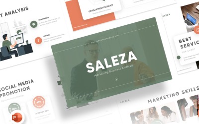 Modello di presentazione di marketing di Saleza PowerPoint