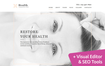Responsywny szablon Moto CMS 3 Health - Acupuncture Clinic Moto CMS 3 Template #117728