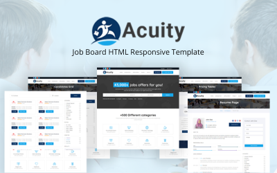 "Acuity - Job Board HTML Responsive Website Template" - адаптивний Шаблон сайту №117882