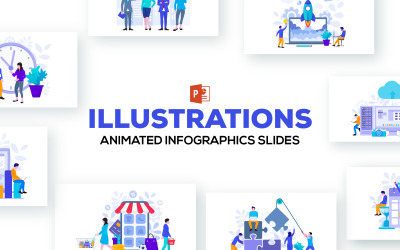Animált Infographics bemutatók PowerPoint sablon