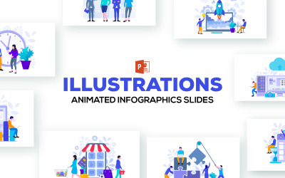 Animierte Infografiken Präsentationen PowerPoint-Vorlage