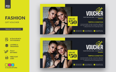 Bon cadeau de mode - Modèle d&amp;#39;identité d&amp;#39;entreprise