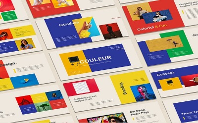 Couleur - kolorowy szablon prezentacji PowerPoint PowerPoint