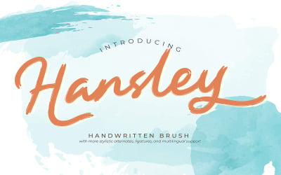 Hansley | Handskrivet borstteckensnitt