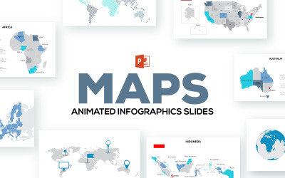 Karten und Flaggen Animierte PowerPoint-Vorlage
