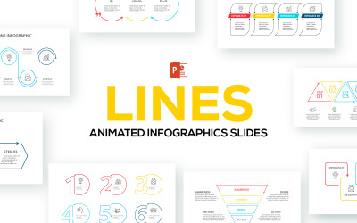 Linia animowana infografika szablon PowerPoint