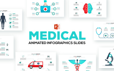 Medizinische animierte Infografiken PowerPoint-Vorlage