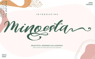 Minoesta | Bellissimo font calligrafia moderna