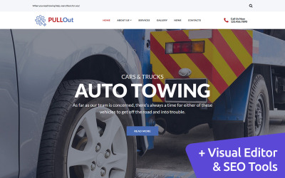 PullOut - Auto Towing Templates Moto CMS 3 №117888