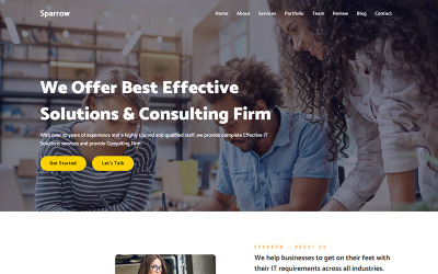 Responsive Sparrow - Agency & Consulting Açılış Sayfası #117877