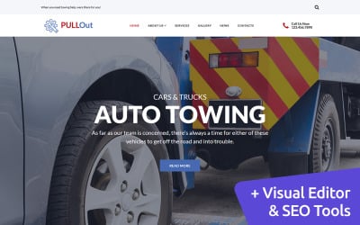 Responsywny szablon Moto CMS 3 PullOut - Auto Towing Moto CMS 3 Template #117888