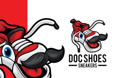 Sneaker Shop Maskot Logo Şablonu