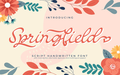 Springfield | Script Handwritten Font