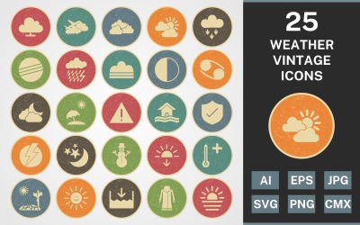 25 WETTERVINTAGE PACK Icon Set