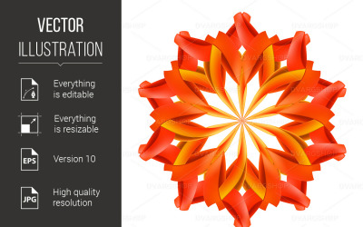 Abstract Red and Orange Pattern - Vector Image