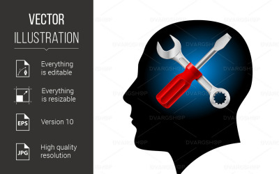 Human Head - Vector Image