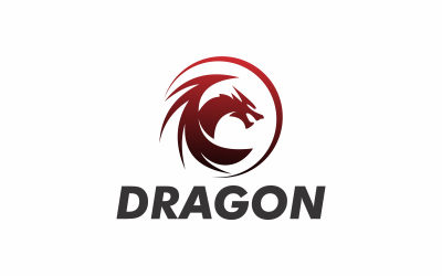 Modelo de logotipo de mosca de dragão