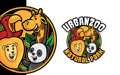 Modelo de logotipo do Zoo Mascot