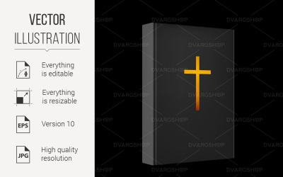 Realistic Bible Book - Vector Image
