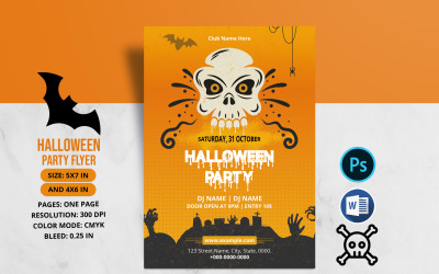Ulotka Halloween Party - Szablon tożsamości korporacyjnej