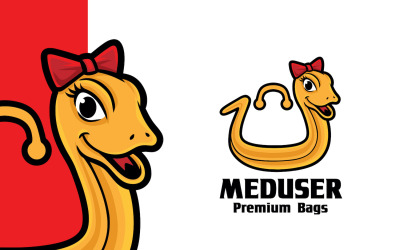 Yılan Deri Kadın Çanta Logo Şablonu