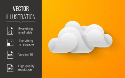 Abstract White Cloud - Vector Image