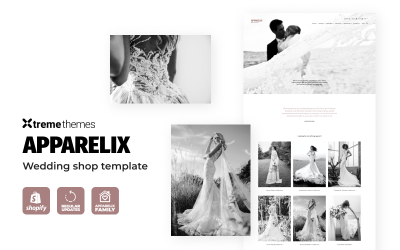 Apparelix - Esküvői divatbolt Shopify téma